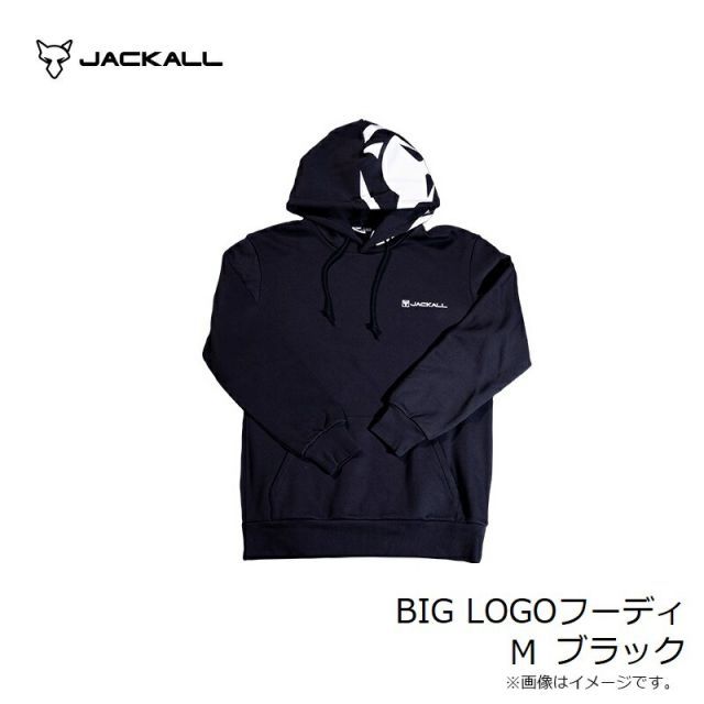 ジャッカル BIG LOGOフーディ M ブラック | 釣具 釣り フィッシング