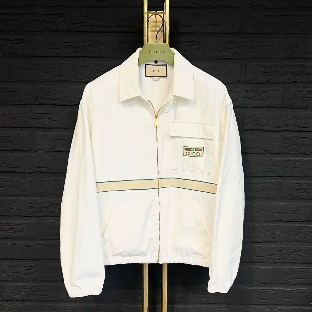 【雷市場（ポンジャン）商品韓国直送】百貨店販売モデル 46 GUCCI(グッチ) シェリーラインロゴ デニムジャケット