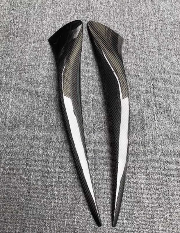 BMW 5シリーズ 2009 - 2016年 グランツーリスモ F07 ヘッドライトカバー アイライン カーボン FFCRYSTALESIA_COM