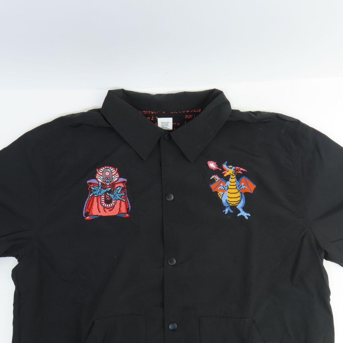グラニフ　ドラクエ　コーチジャケット graniph　L グラニフ×ドラクエのコラボ第2弾、魔王の刺繍コーチジャケットや