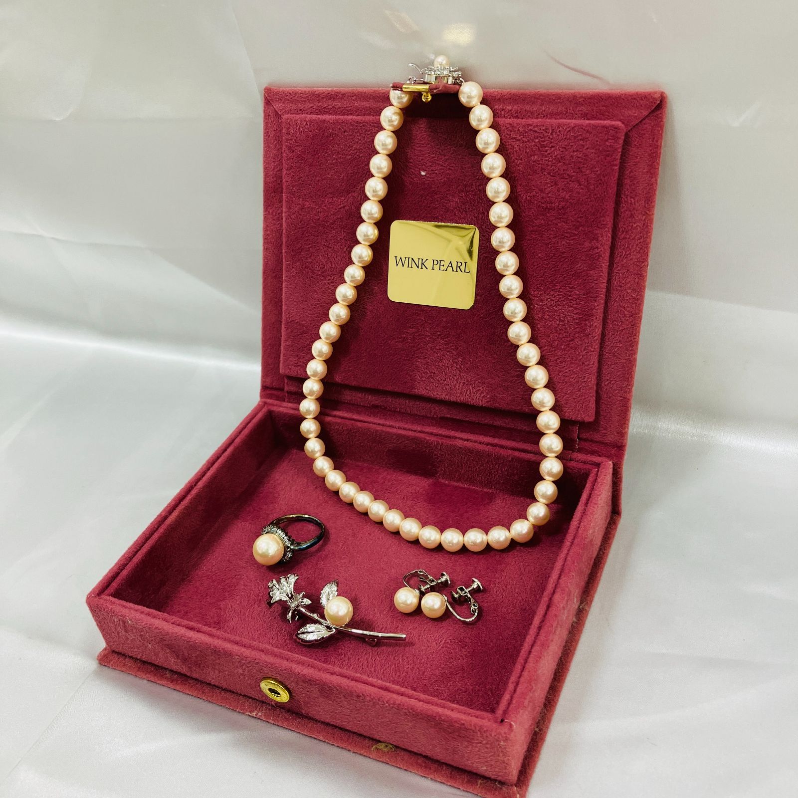 ⑵ ネックレス 指輪 ピアス ブローチ パール アクセサリー まとめ売り セット 楽天市場】【70%OFF価格!】パール セット ネックレス ピアス