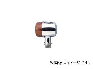 2輪 POSH Faith ベーシックウインカー 71タイプ 亜鉛ダイキャストボディ メッキボディ/オレンジレンズ ダブル球(バルブ無し) 094491 入数：2個