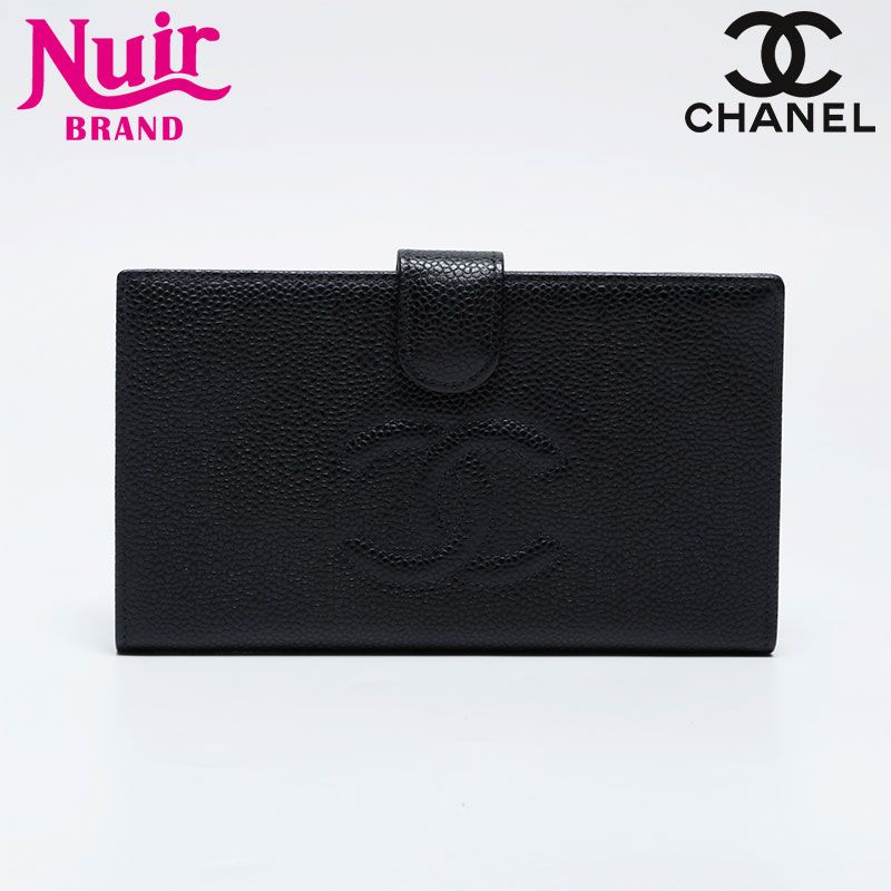 CHANEL シャネル 長財布 6番台 2000-2002 キャビア ココマーク - メルカリ 