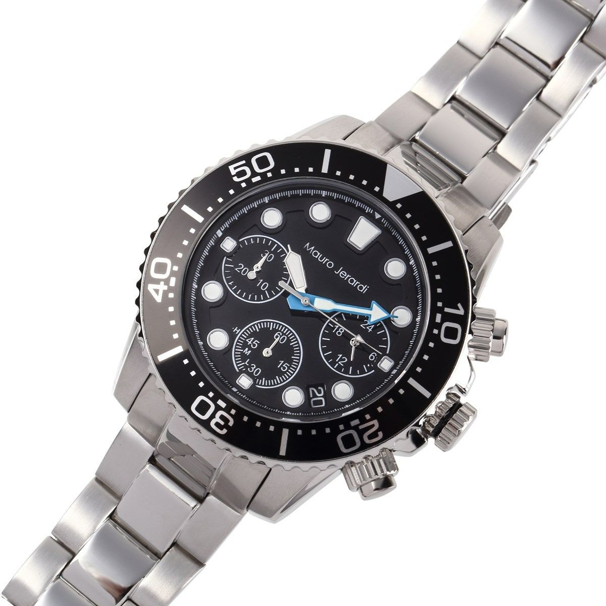 マウロジェラルディ Mauro Jerardi 腕時計 MJ038-2 レディース ソーラー ステンレス アナログ シルバー ブラック ペアウォッチMauro Jerardi マウロジェラルディ 腕時計 スクエア セラミック ペア腕時計 レディース メンズ 人気 ブランド カップル  2本セット おすすめ 夫婦