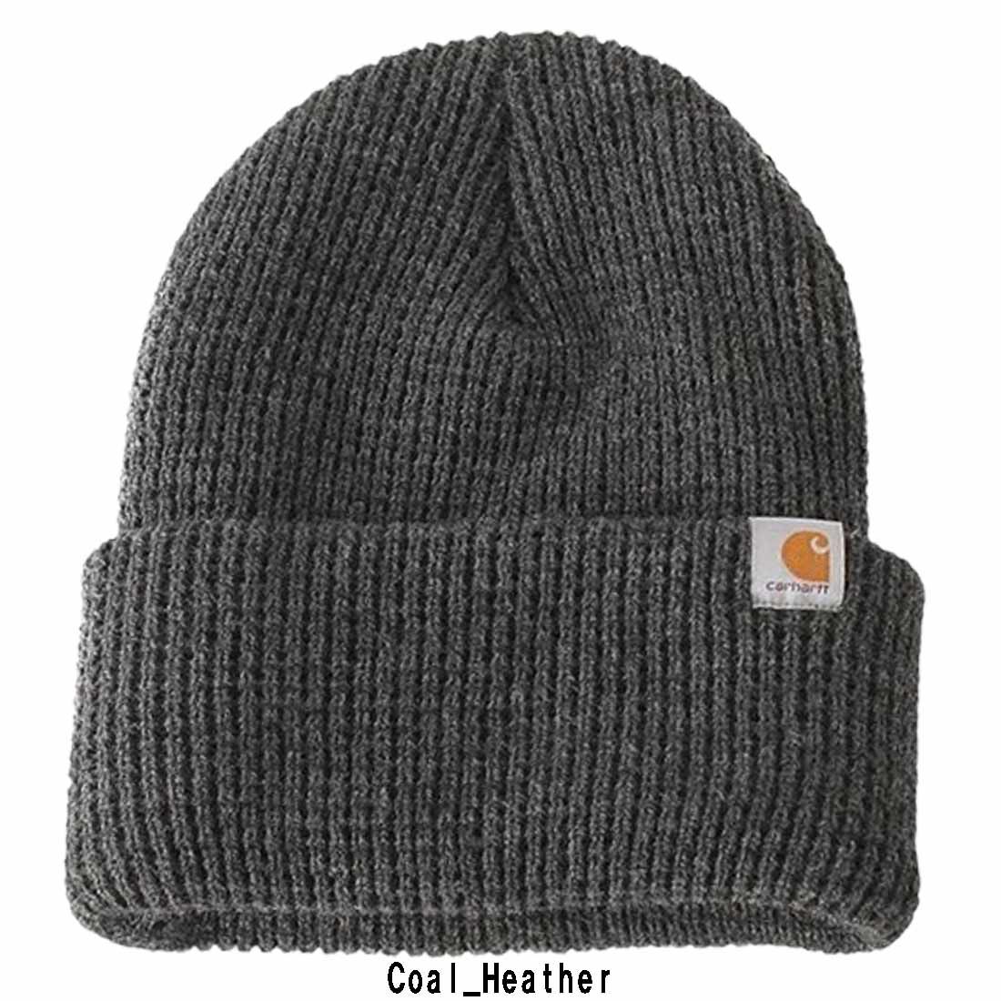 Carhartt(カーハート)ビーニー ニットキャップ ワッフルニット 編み ニット帽 帽子 無地 アクリル シンプル ロゴ メンズ レディース Woodside Hat 103265