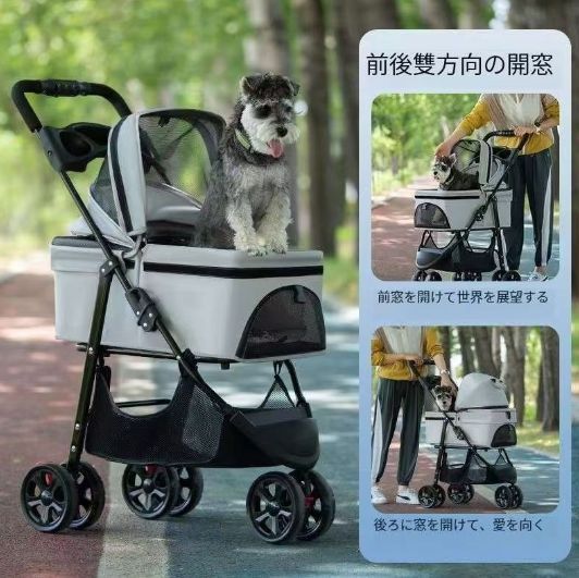ペット カート 3輪 超小型犬 小型犬 中型犬 猫 15kgまで カート 折りたたみ バギー 多頭 軽量 犬介護用品 ドッグカート ペットキャリー 犬