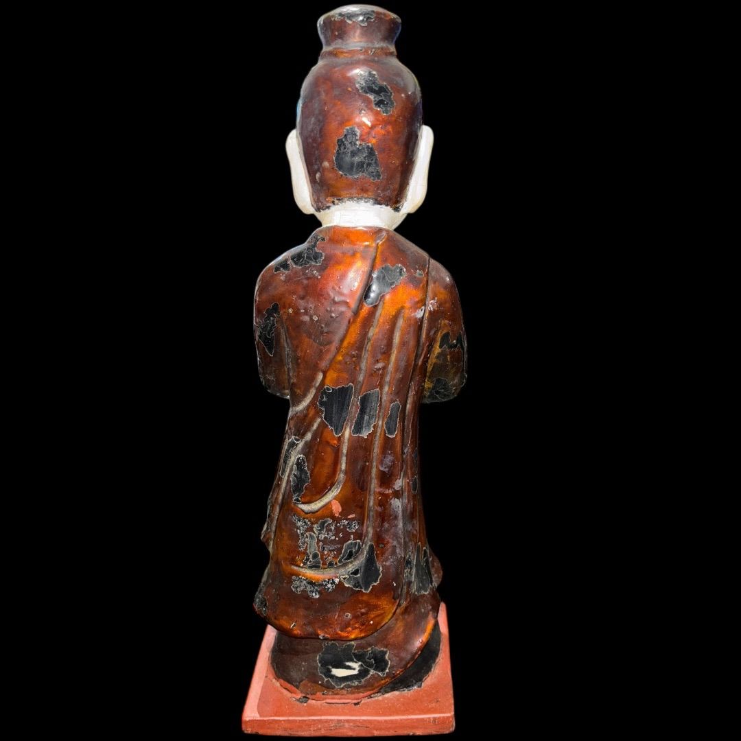 Y リユース 中国 置物 人物 アンティーク 人形 美術品 インテリア S