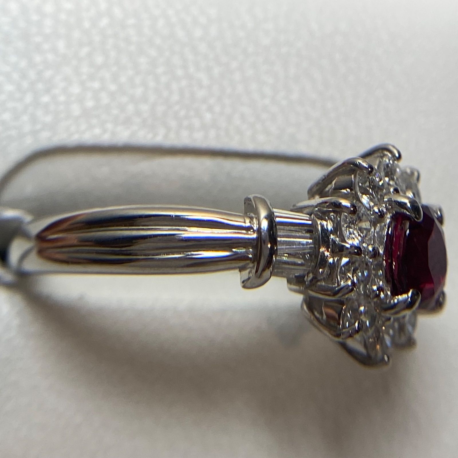 ルビーリング Pt900 Pt900 ルビー0.52とダイヤモンドリング jewelry shop oroshiba