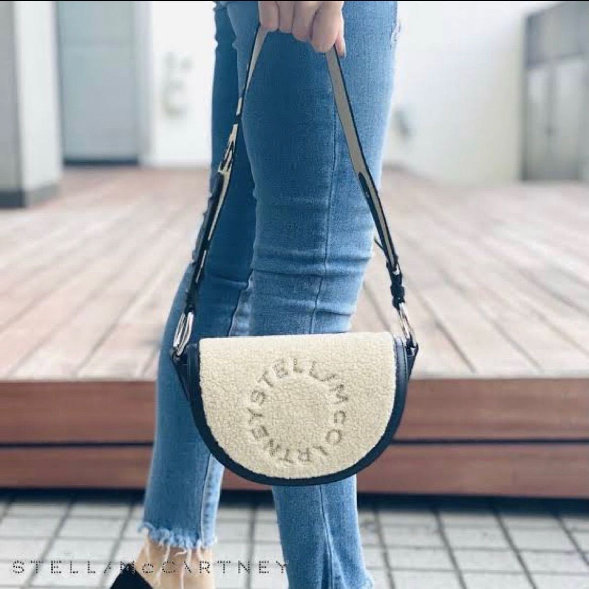 新品ステラ マッカートニーミニボアMarleeロゴショルダーバッグ