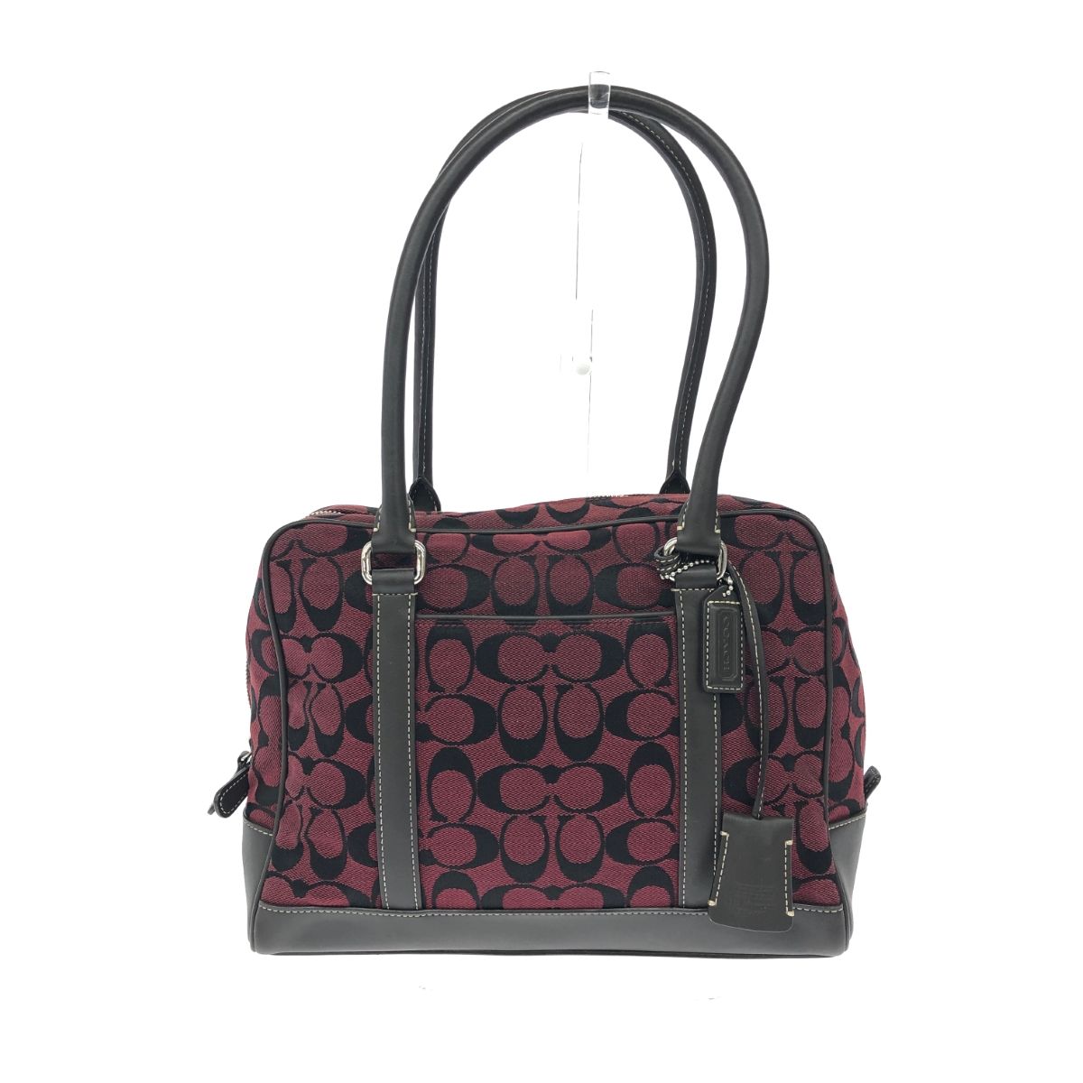COACH コーチ ボストンバッグ ボルドー キャンバス レディース 240001136905