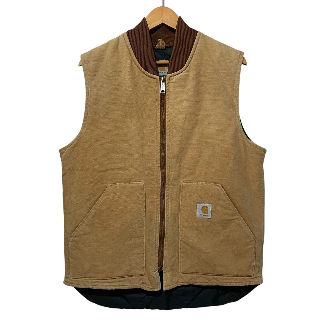 USA製 90s Carhartt ダックベスト キルティングライナー 中綿