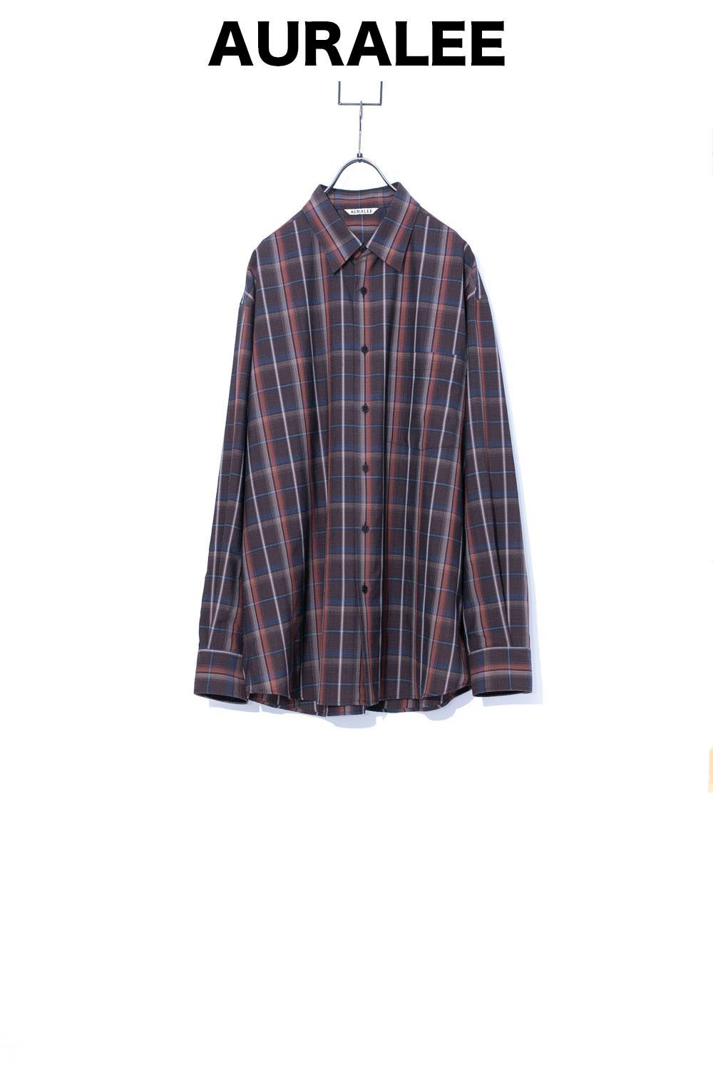 AURALEE　オーラリー　SUPER LIGHT WOOL CHECK SHIRT