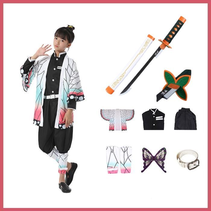 胡蝶しのぶ コスプレフルセット 刀付き 鬼滅の刃 胡蝶しのぶ 女性XL