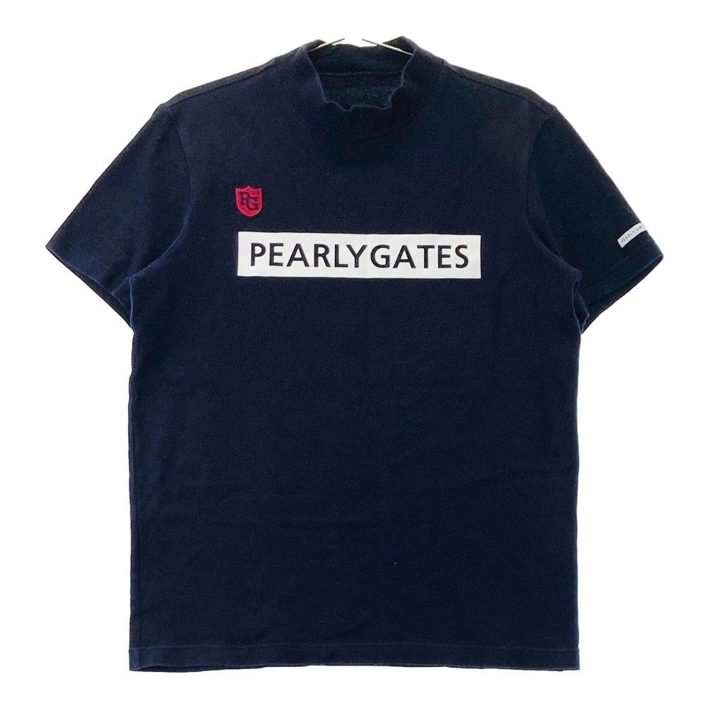 パーリーゲイツ　半袖ハイネックカットソー　ネイビー　サイズ4 PEARLY GATES パーリーゲイツ 半袖ハイネックTシャツ ネイビー系