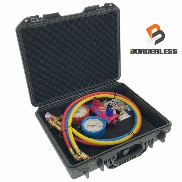 TASCO タスコ R410A R32用 ゲージマニホールドセット TA122FA ケース付 マニホールド TA122G＝TA140G TA141G 116024