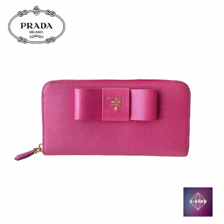 美品】PRADA プラダ SAFFIANO FIOCCO サフィアーノ 財布 ウォレット ...