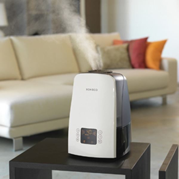 加湿器 約5.5L 約幅24cm 超音波＋加熱方式 ハイブリッド式 湿度センサー付き タッチパネル式 オート運転対応 リビング 加湿器 約5.5L 約幅24cm 超音波＋加熱方式 ハイブリッド式 湿度