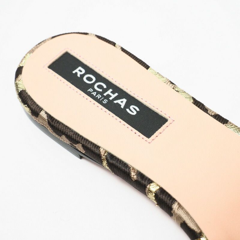 □未使用品□ROCHAS ロシャス レオパード フラットサンダル 靴 サイズ 