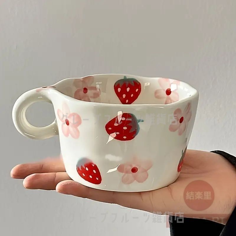 イチゴモチーフコーヒーカップ Amazon.co.jp: [ロトンシハイ] マグカップ ティー 北欧 美しい