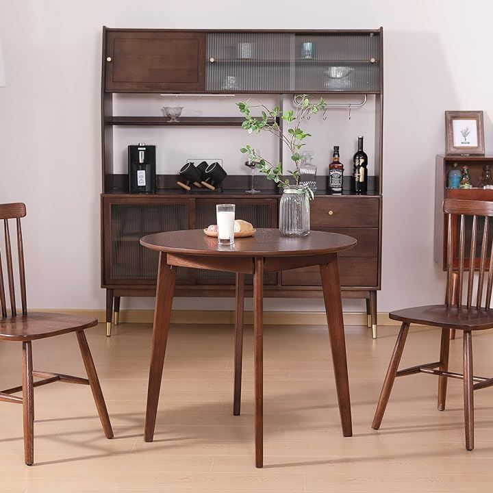 MU RONG アメリカFAS級オークダイニングテーブル 丸テーブル 円形