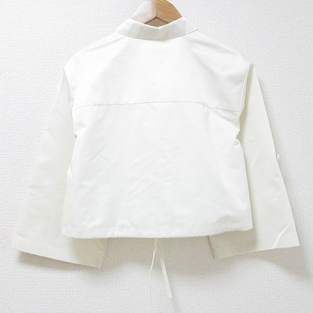 良品 24SS ANAYI アナイ エコナットツイルクロップドシャツ 2WAY ショートブルゾン 10241713370 36 ホワイト レディース 古着 中古 良品 24SS ANAYI アナイ エコナットツイルクロップドシャツ 2WAY