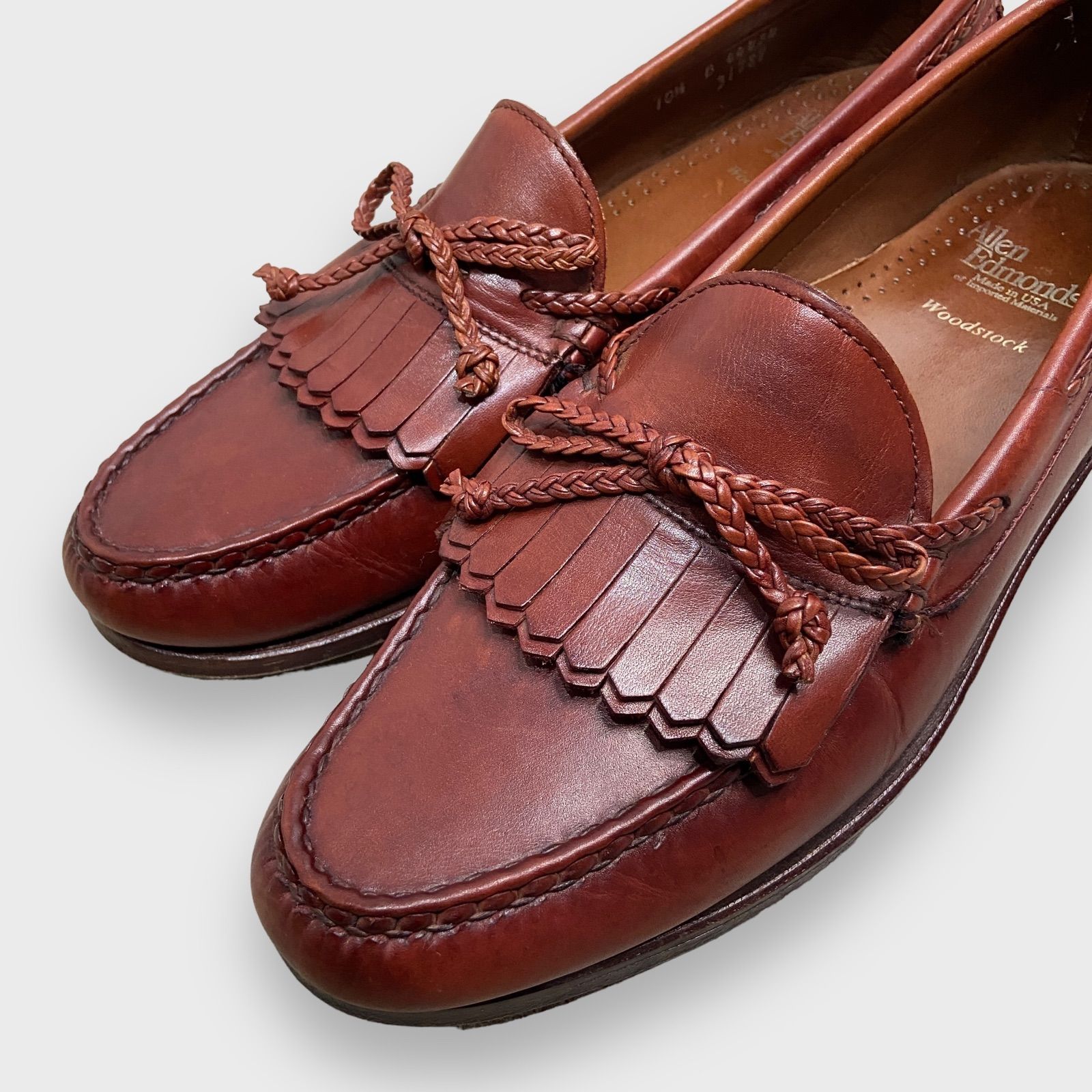 Allen Edmonds キルトローファー Woodstock 黒茶コンビ USA製 Allen