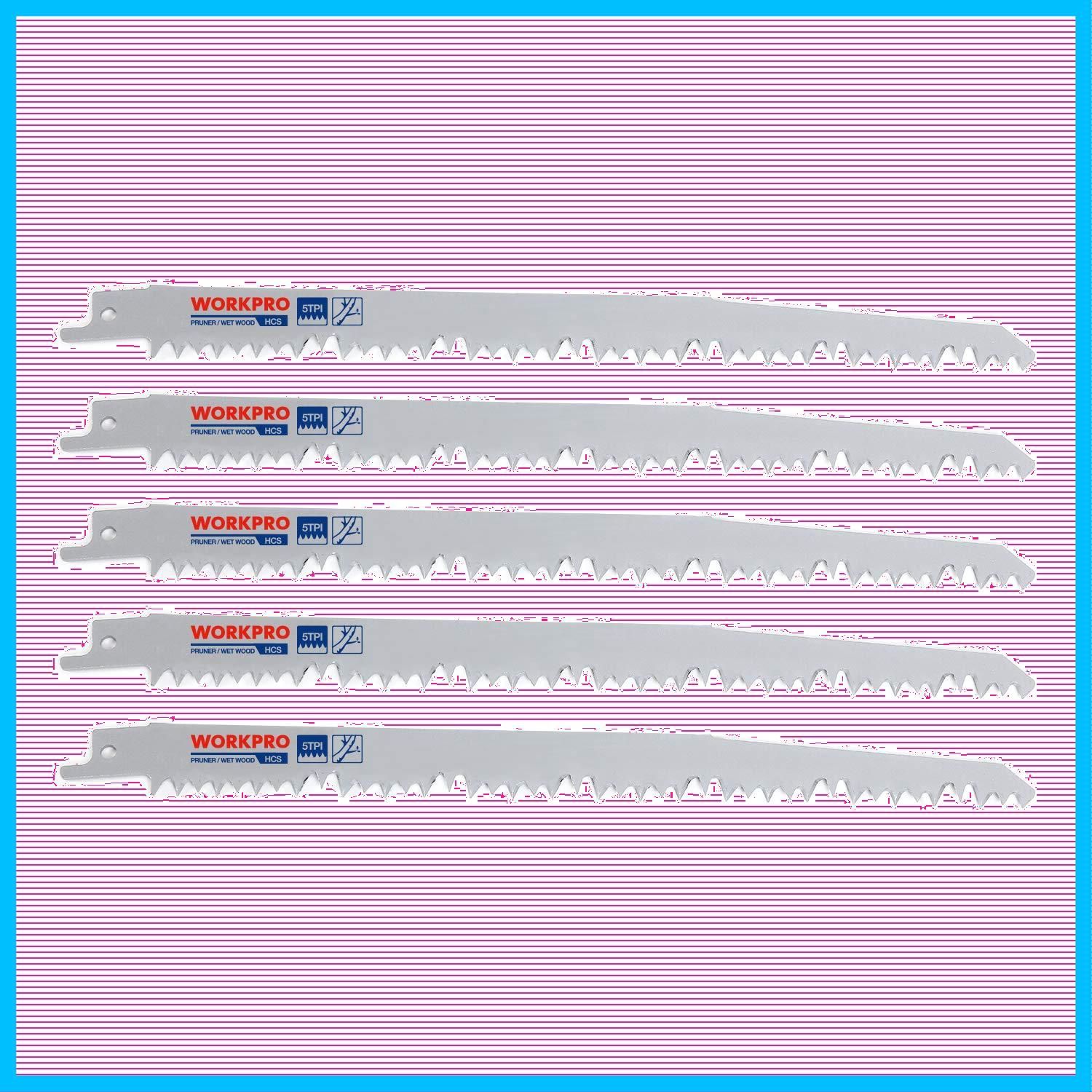 レシプロソー替刃 電気のこぎり替え刃 枝切り用 木工用 生木 WORKPRO 枝打ち 果樹剪定 庭木剪定 230mm 5本組 - メルカリ