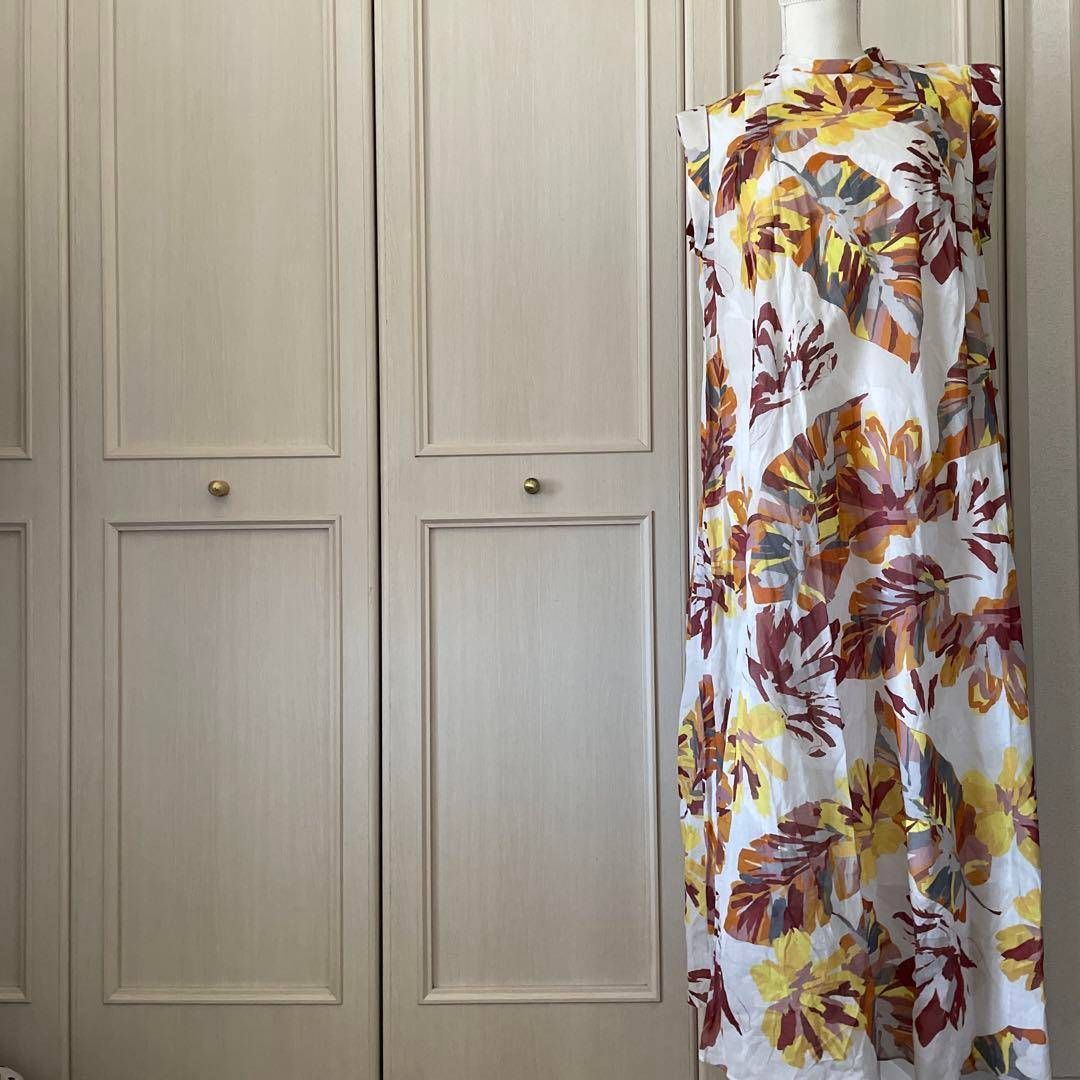 12 ドレステリア DRESSTERIOR 花柄 ワンピース シャツ ロング お呼ばれ デート オフィスカジュアル 食事会