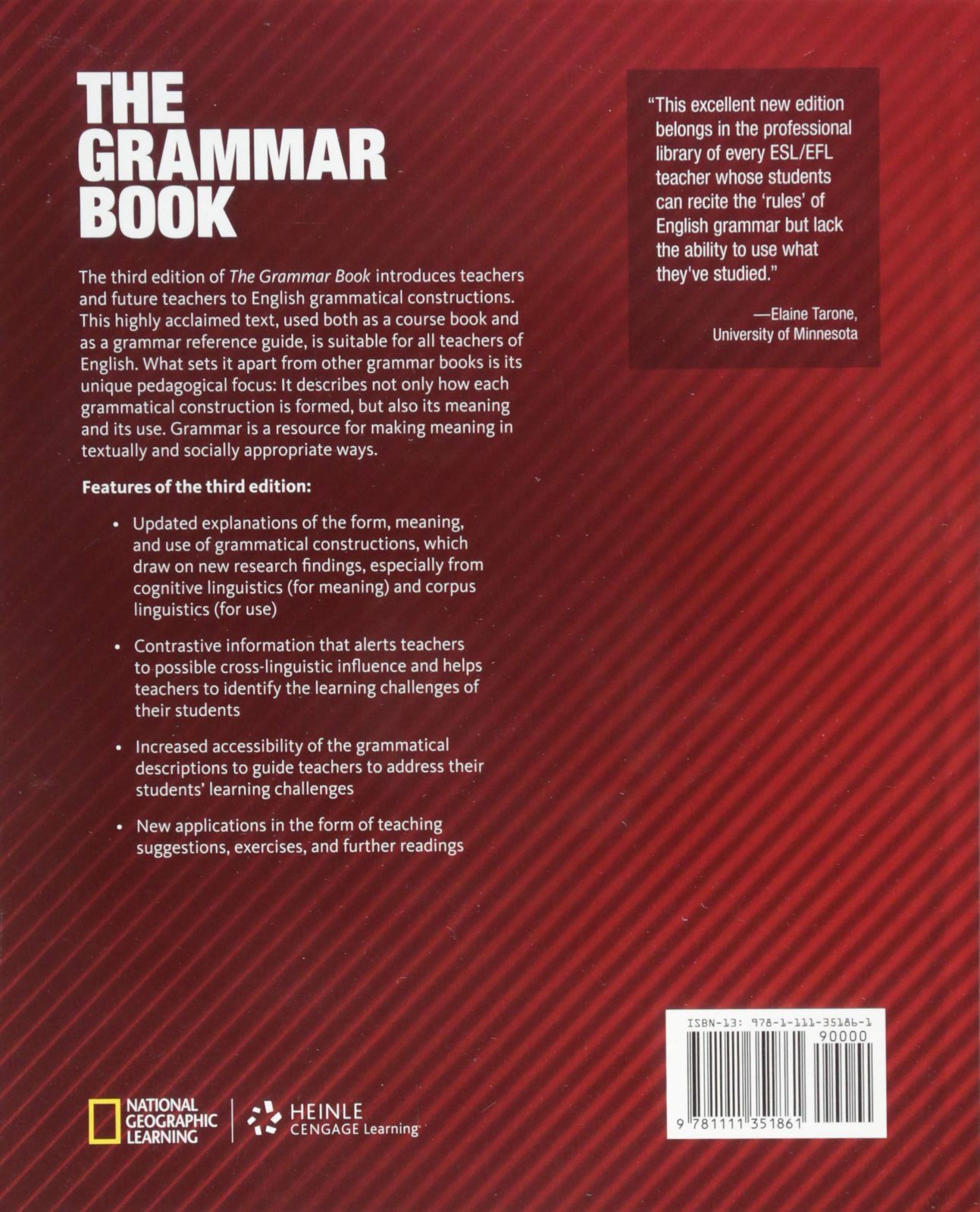 新着商品 The Grammar Book Form Meaning and Use for English Language Teachers