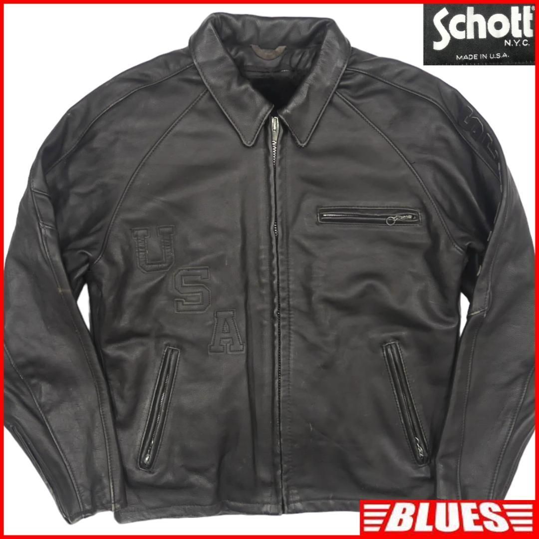 Schott 40 ショット L ライダースジャケット シングル HH9527 - メルカリ