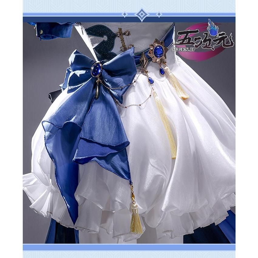 高品質 三分妄想 原神 コスプレ フリーナ 水色アリス 同人衣装