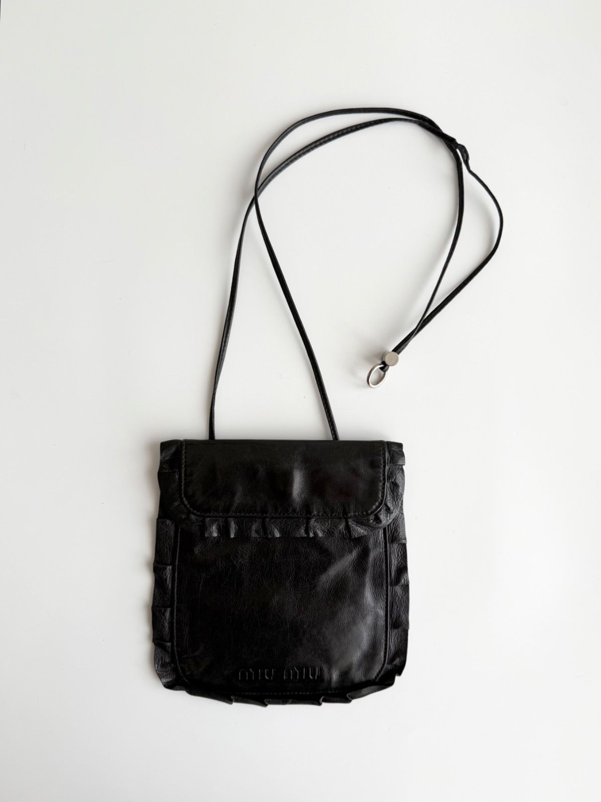 1990s MIU MIU LEATHER SHOULDER BAG ミュウミュウ archive