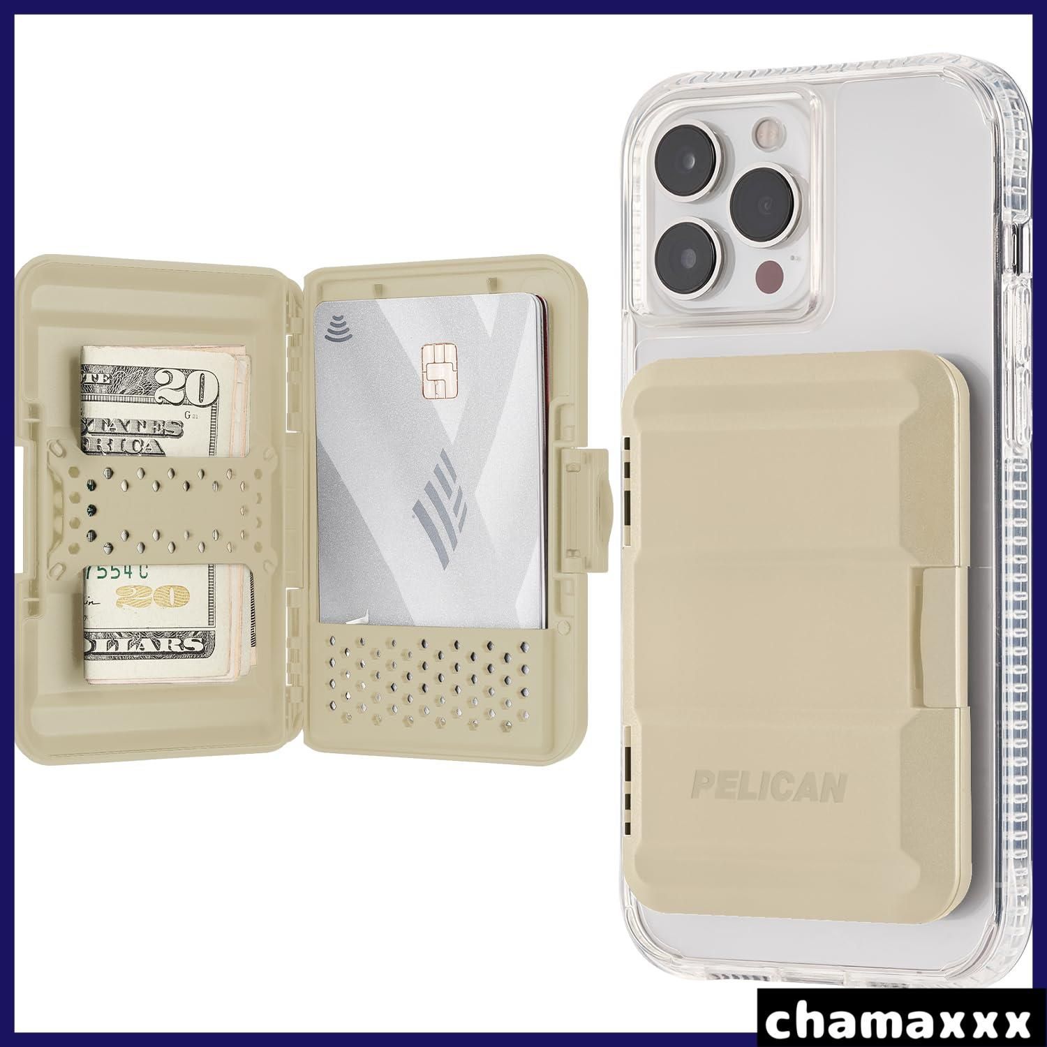 【人気商品】Max/ Pro 15 15 Pro iPhone / 取り外し可能なハードシェル磁気財布 15 - / - 14 MagSafe財布 Pro スナップオン Max/ 高耐久 14 カードホルダー Pro用 u0026 - 磁気ウォレット デザートタン (