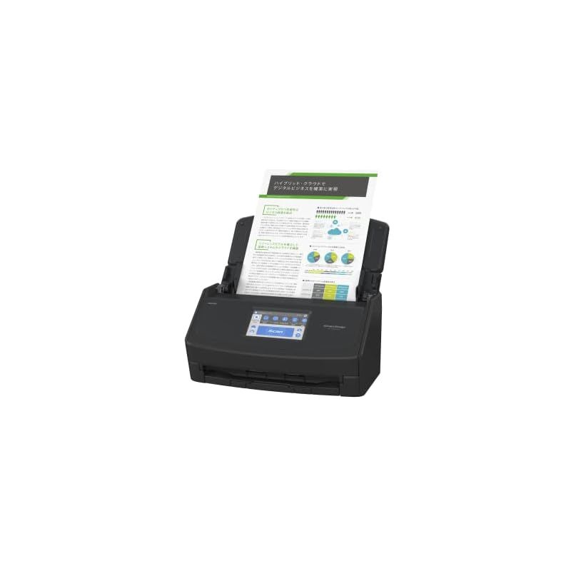 最新|高速毎分40枚|両面読取|ADF|4.3インチタッチパネル|Wi-Fi対応|USB接続|フラグシップ|書類|レシート|名刺|写真 Black