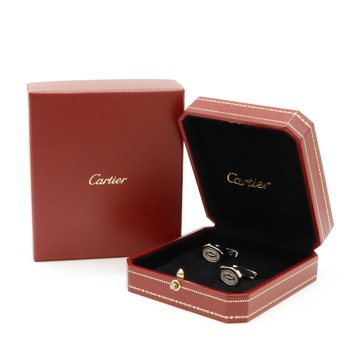 Cartier シルバー925 カフリンクス 専用ケース付き Cartier カルティエ カフス カフリンク SV925 シルバー メンズ