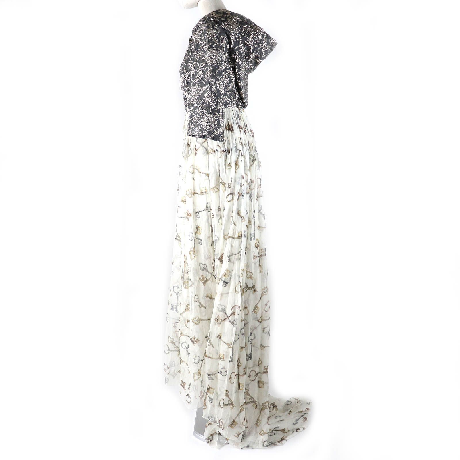 未使用 Dolce&Gabbanaドルガバ シルク ブルー レース ワンピース 未