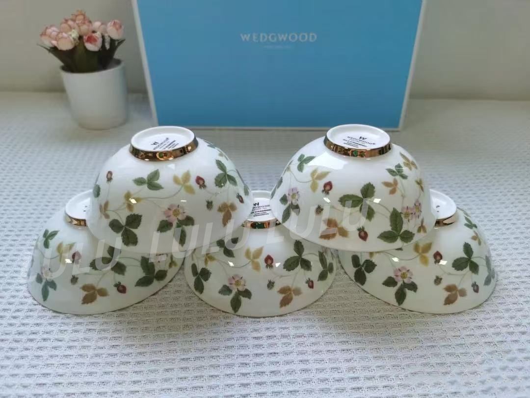 ウェッジウッドWEDGWOOD いちご柄 飯碗 5個セット wan105