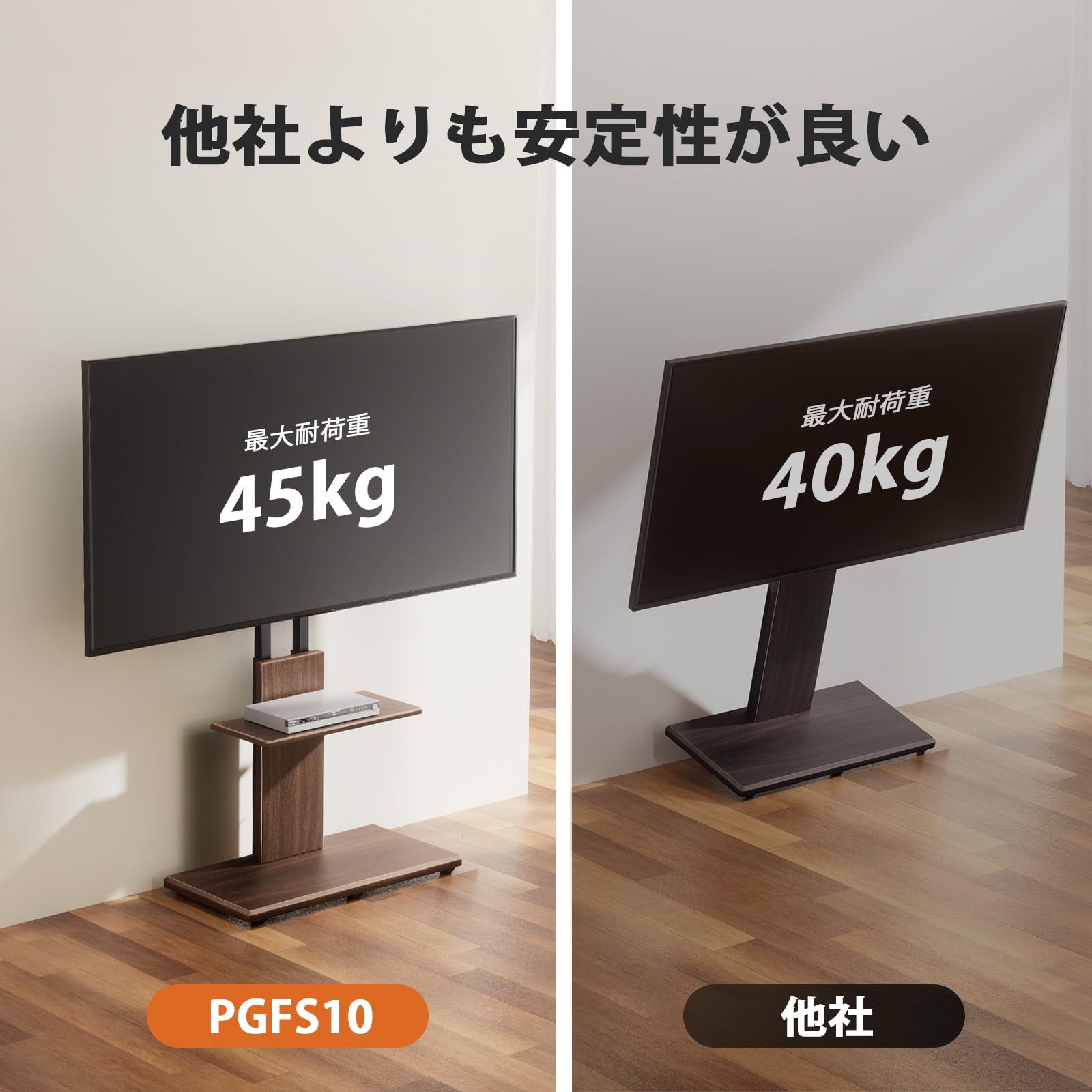 迅速発送】Perlegear テレビスタンド 壁寄せ ハイタイプ tvスタンド tv