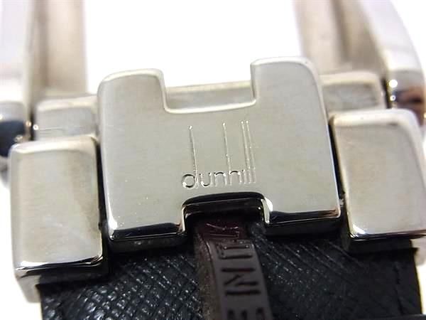 dunhill ダンヒル ベルト レザー 本革 シルバー 銀 ブラウン dunhill □新品□未使用□ ダンヒル レザー シルバー金具 ベルト