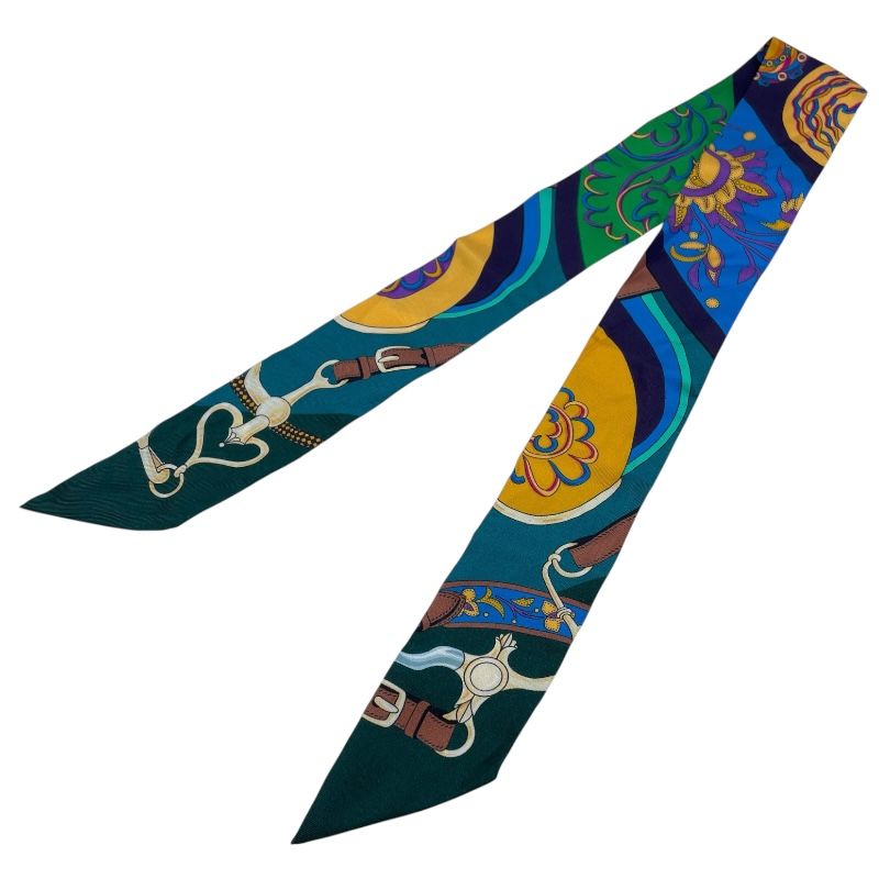 エルメス HERMES ツイリー FOLKLORE マルチカラー シルク レディース スカーフ