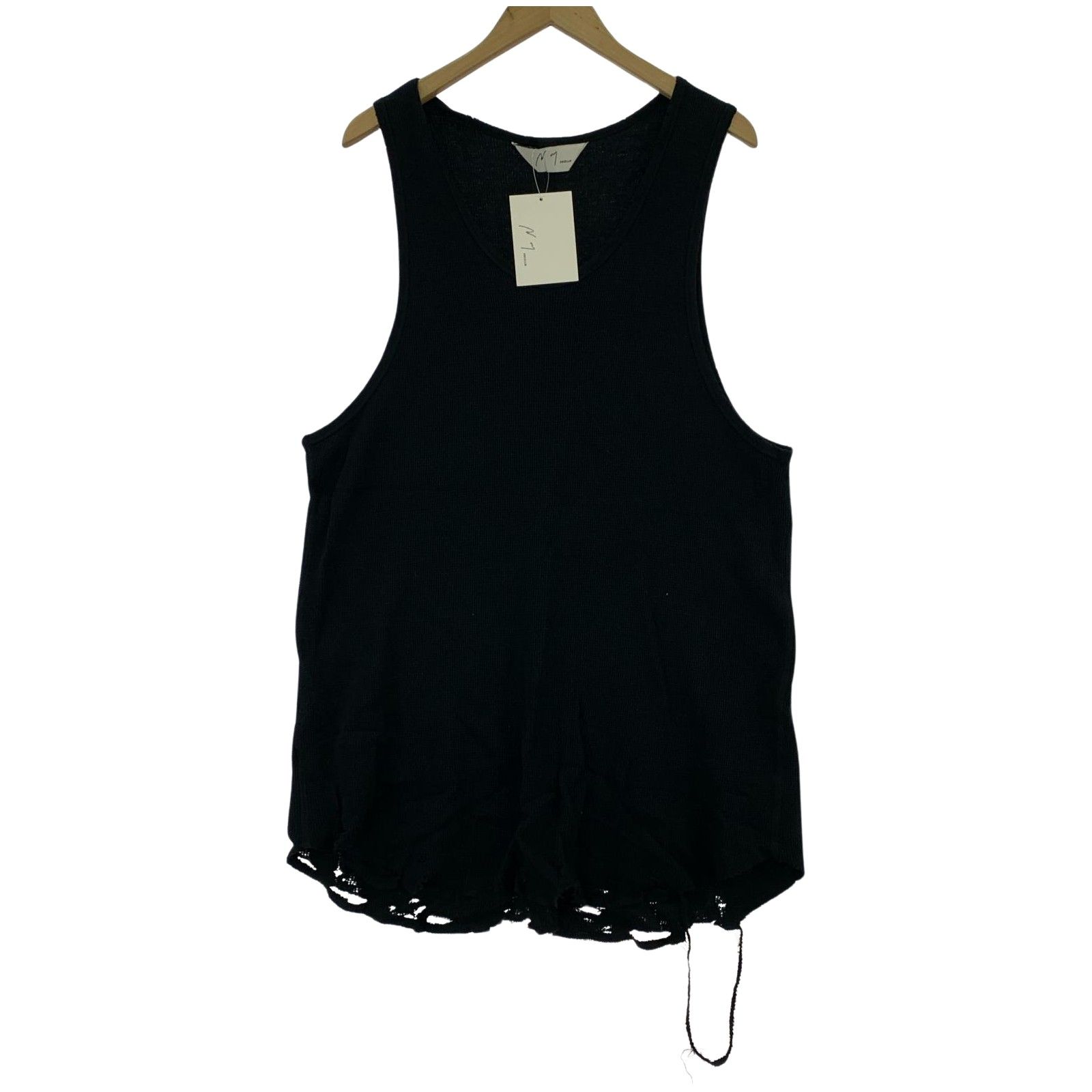 ANCELLM ノースリーブ ANCELLM - SLEEVELESS AGING T-SHIRT/WHITE | NapsNote