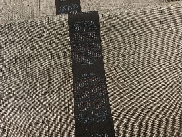 平和屋着物○本場結城紬 重要無形文化財 遠州椿 やまと誂製 正絹 逸品  