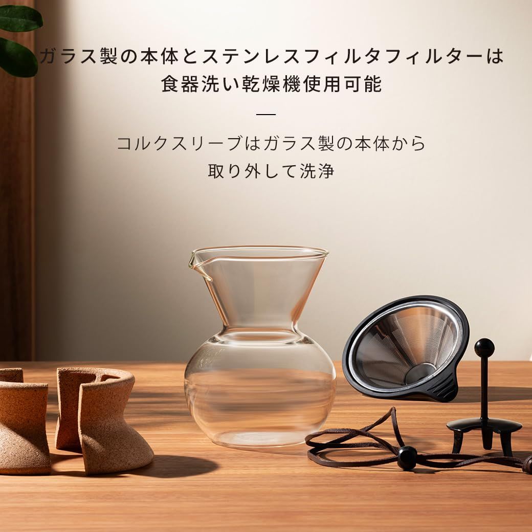 BODUM ボダム コーヒーメーカー ドリッパー POUR OVER プアオーバー ドリップ コーヒーメーカー 1000ml 80周年 フレイムオレンジ ステンレスフィルター ガラスビーカー コーヒー 正規品 11571-926-80 WWW_KANDAIZUMI_COM