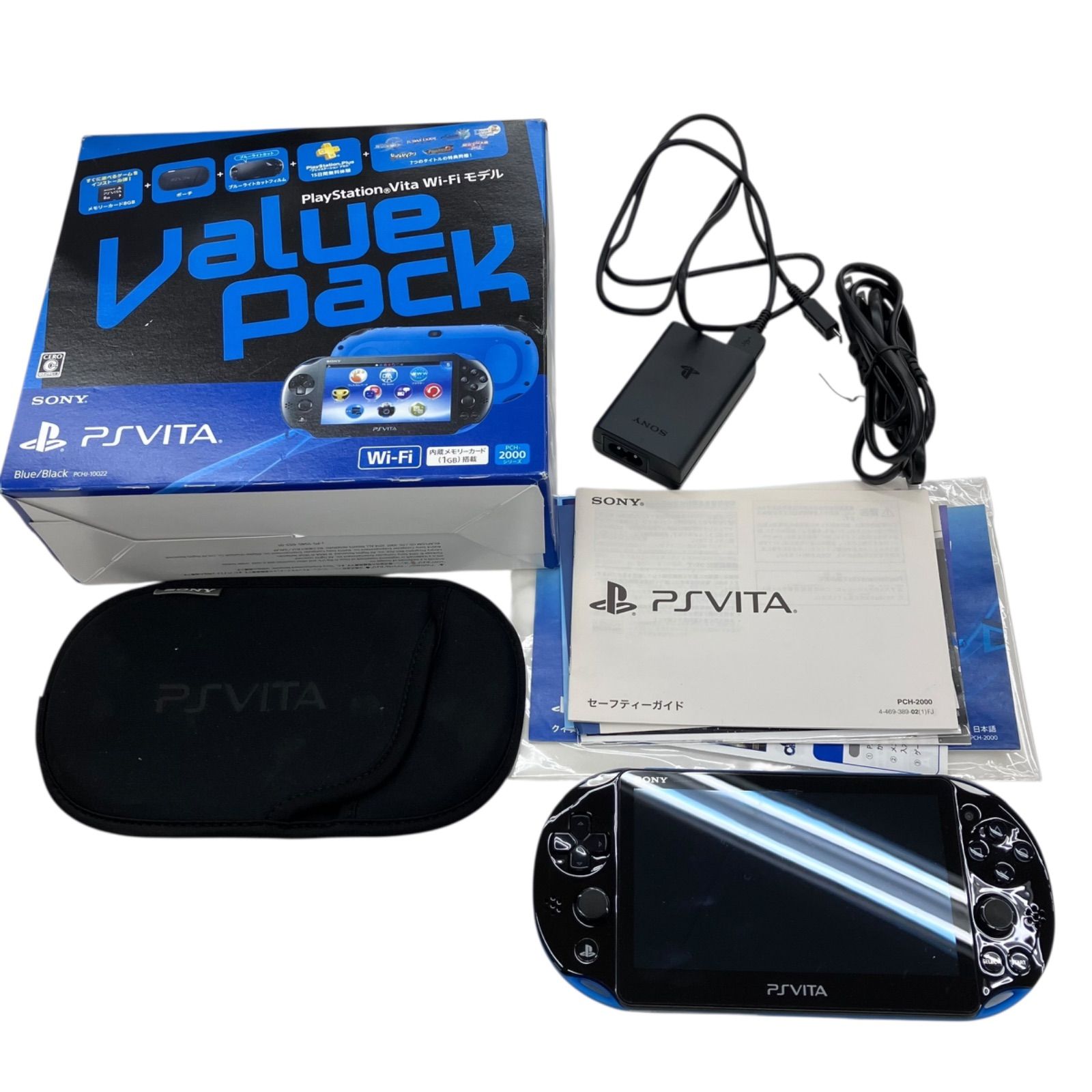 186000 現状品 SONY PSVita PCH-2000 ブルー|ブラック