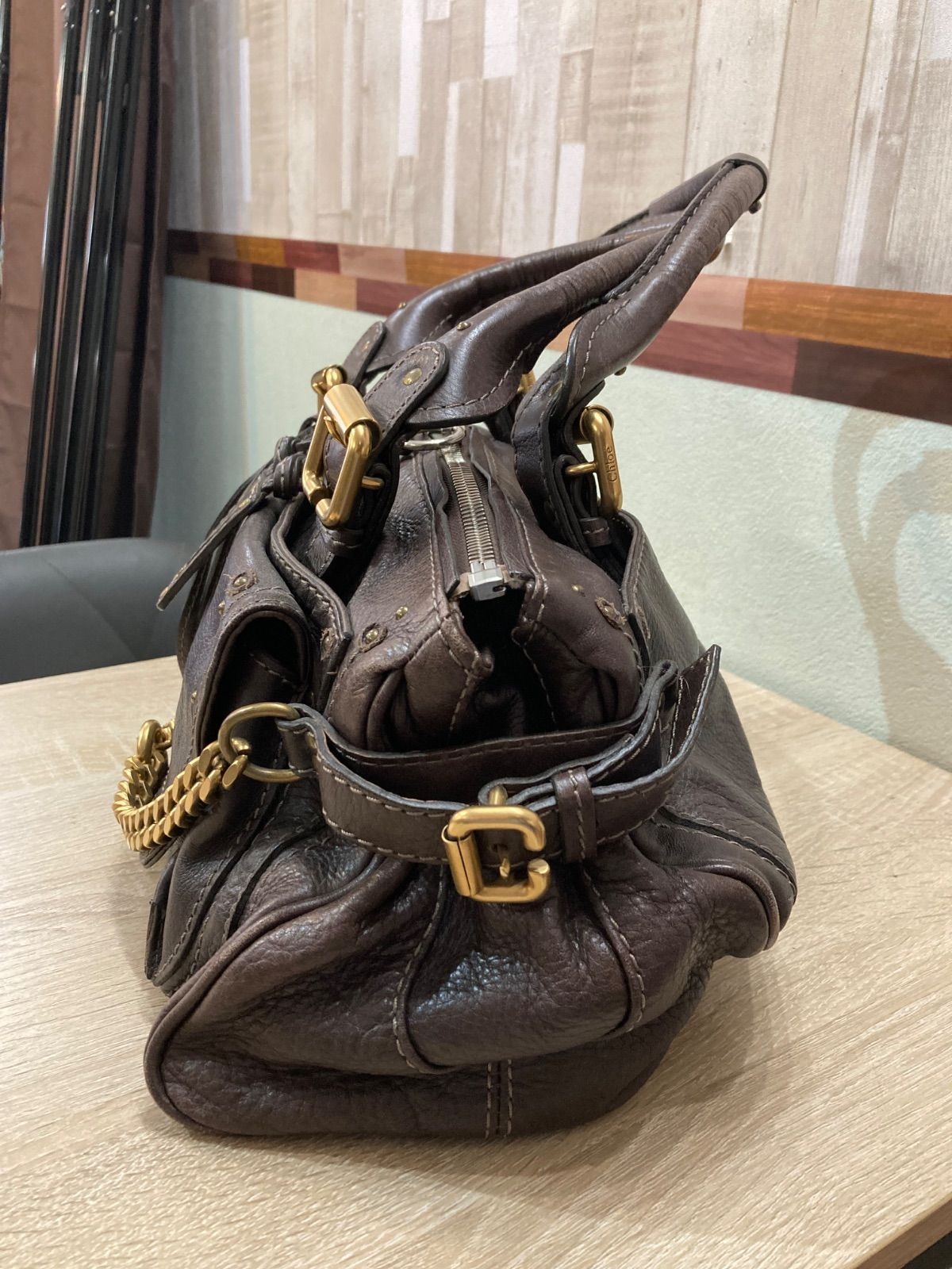 S*送様 クロエ⭐パディントン ハンドバッグ⭐ブラック南京錠付き Chloe(クロエ) / パディントン/ハンドバッグ/レザー/南京錠
