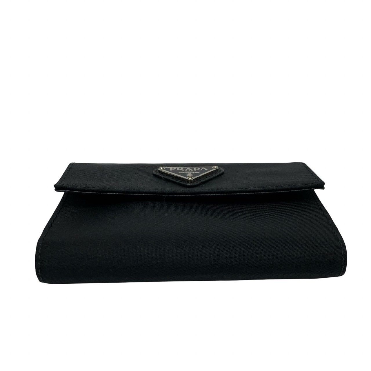 極 美品 保存箱 カード付 PRADA プラダ 三角ロゴ 金具 サフィアーノ 