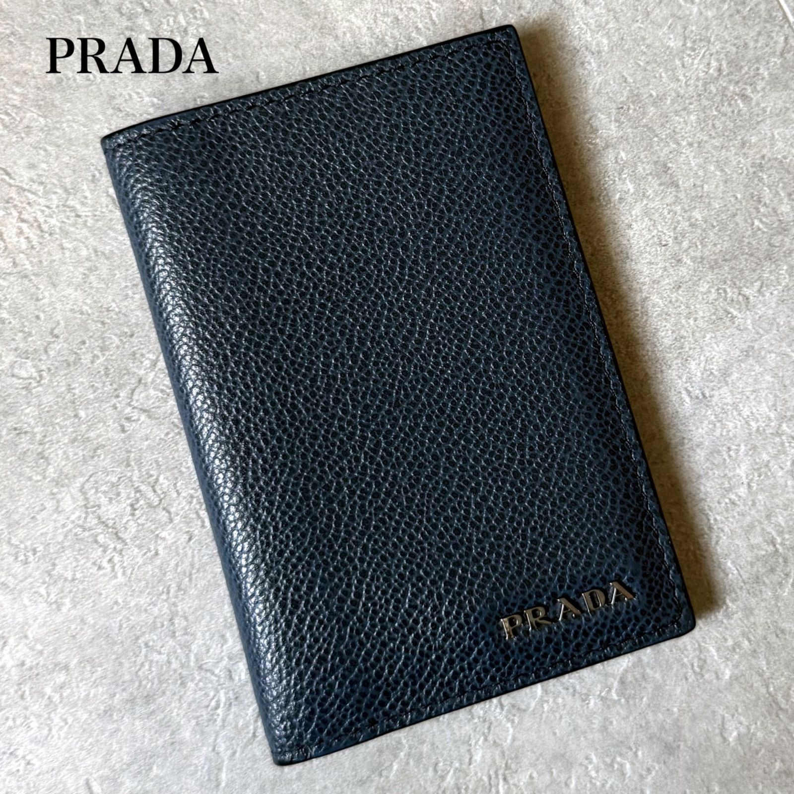 『美』PRADA ネイビー レザー 名刺入れ PRADA ネイビー レザー 名刺入れ プラダの名刺入れのおすすめ