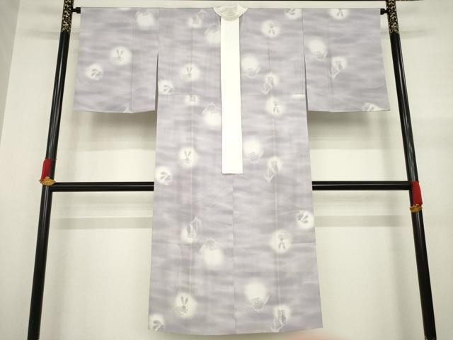 平和屋着物●長襦袢 無双仕立て 木兎 兎 やまと誂製 正絹 AABA6689ck