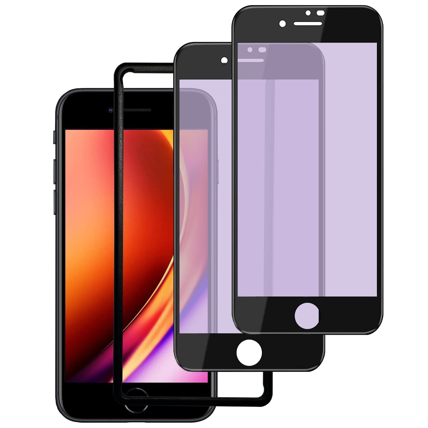 2枚セット】強化ガラスフィルム iPhone 7plus / iPhone 8plus