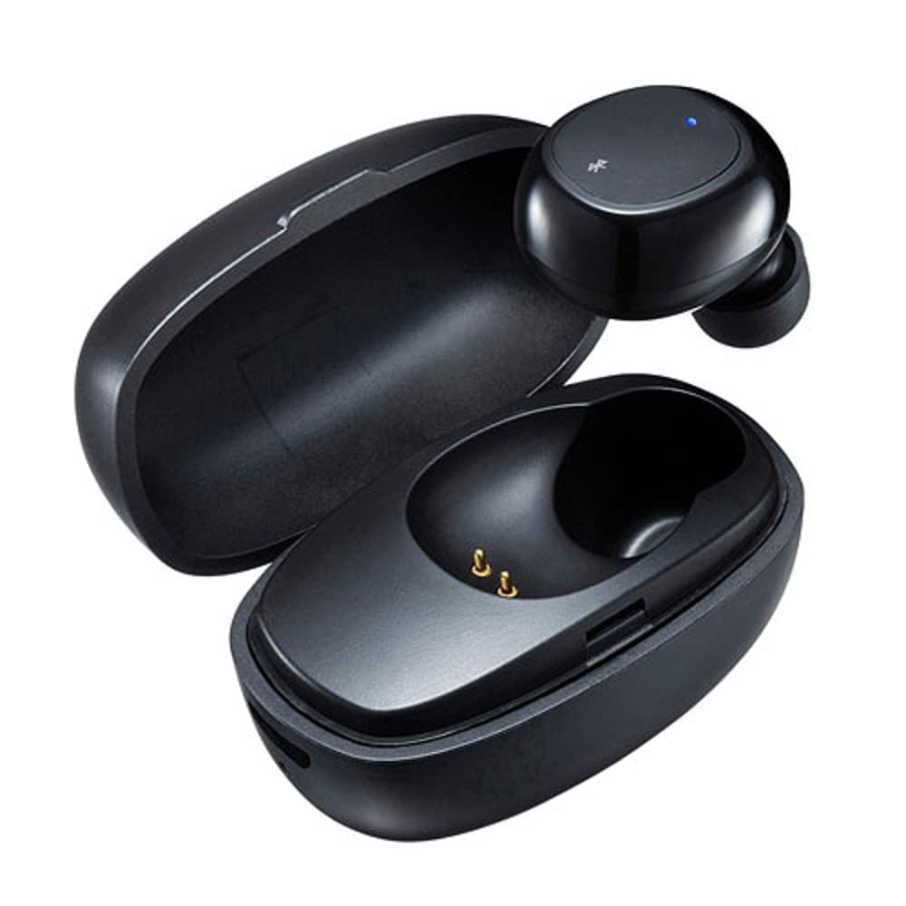 サンワサプライ 超小型Bluetooth片耳ヘッドセット（充電ケース付き） MM-BTMH52BK 